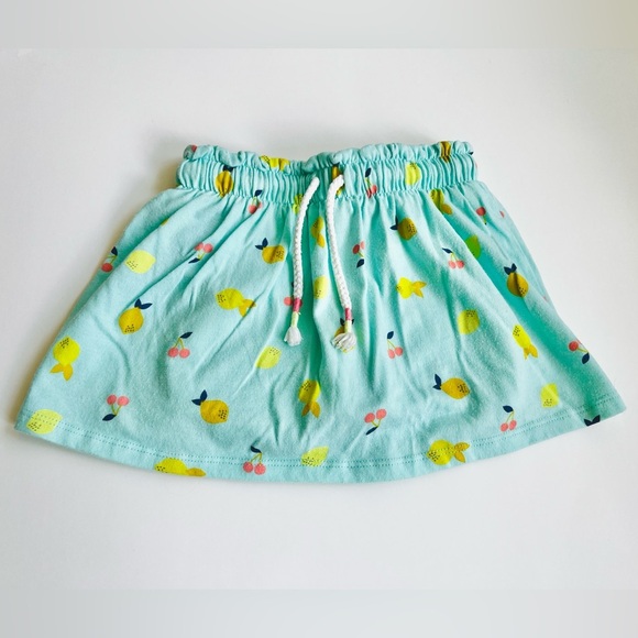 ⚡️4/$20⚡️ Cat & Jack Aqua SKORT Lemon & Cherry Print Design Toddler Girl 3T - Picture 5 of 5